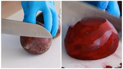 Prepare Your Workspace & Trim and Peel the Beets