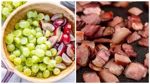 Prepare the Grapes & Cook the Pancetta