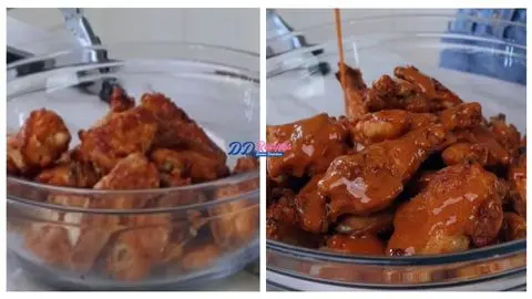 Toss Wings in Sauce