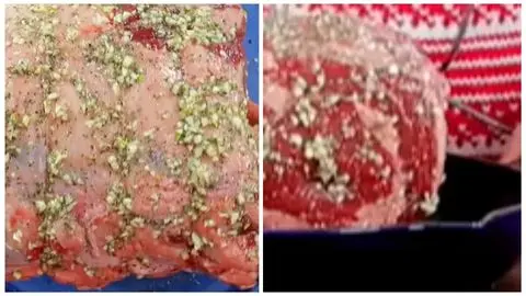 Apply the Herb Crust & Position in Roasting Pan