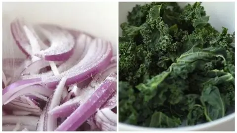 Prepare the Pickled Onions & Massage the Kale