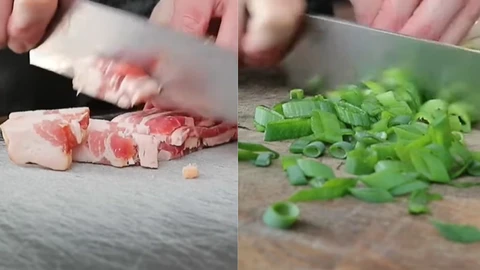 Prepare the bacon & Prep your vegetables