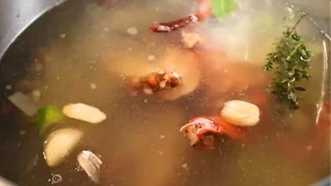 Simmer the Lobster Stock
