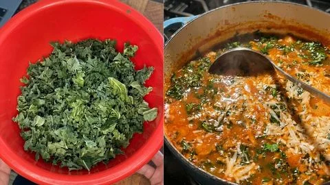 Add greens and Serve