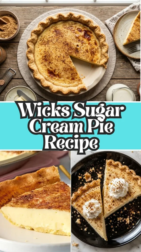 Homemade Wicks Sugar Cream Pie