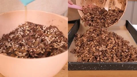 Mixing Wet Ingredients & Baking