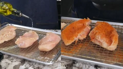 Oven Preheating & Chicken Preparation