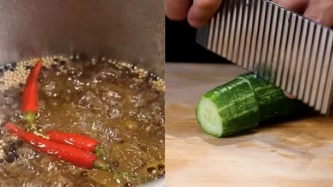 Cool Brine & Prep Cucumbers