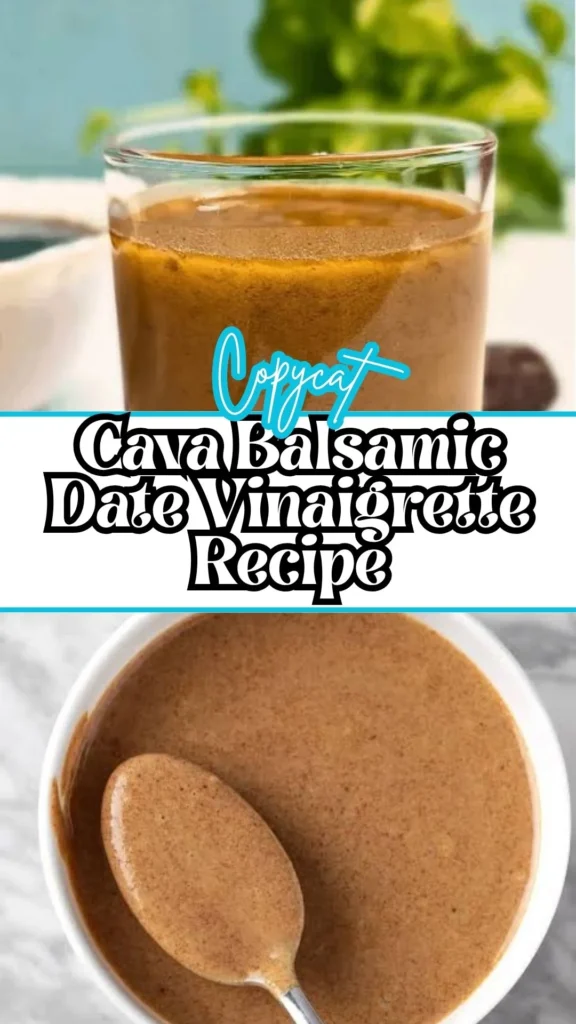 Homemade Cava Balsamic Date Vinaigrette