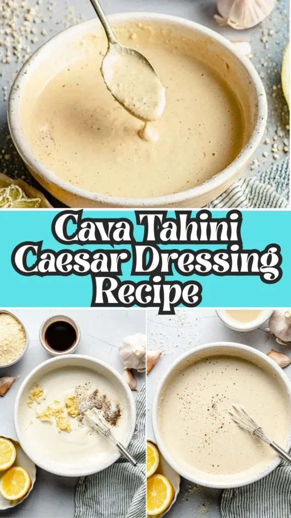 Homemade Cava Tahini Caesar Dressing