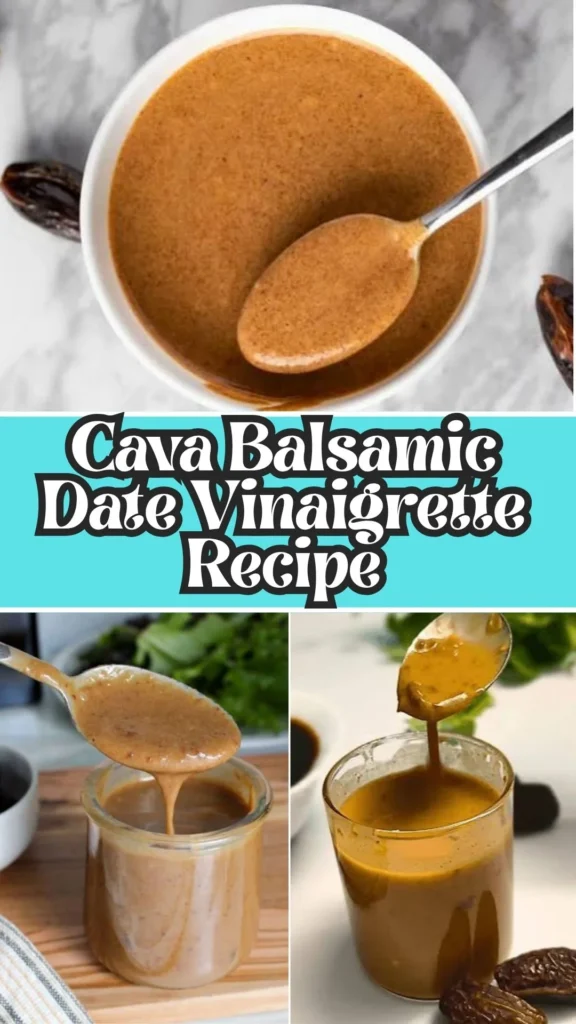 How to make Cava Balsamic Date Vinaigrette
