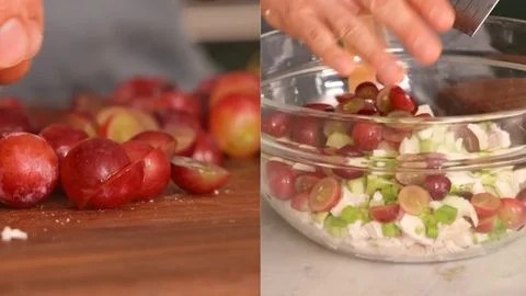Prep the Grapes & Combine Main Ingredients
