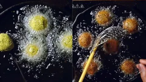 Cook the falafel