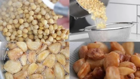 Cool & Optionally Skin the Chickpeas