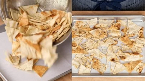 Toss & Prepare the Baking Sheet